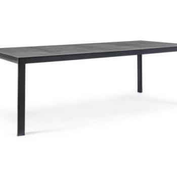 MASON fekete kerti étkezőasztal 220cm kép