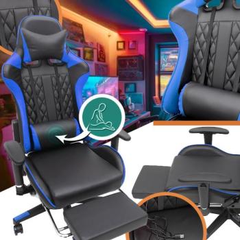 Masszázs játékszék lábtartóval - kék kép