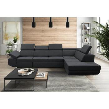 MAVIS szürke szövet sarokkanapé 345cm kép