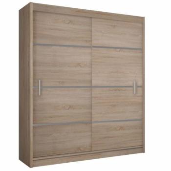 MERINA barna mdf tolóajtós szekrény 150cm kép