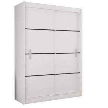 MERINA fehér mdf tolóajtós szekrény 150cm kép