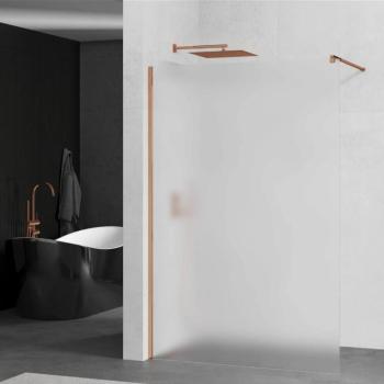 Mexen Kioto walk-in zuhanyfal - tejüveg / rosegold profil - 100 cm (800-100-101-60-30) kép