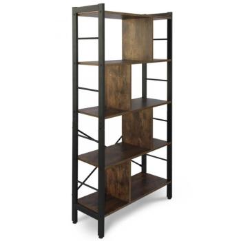 MIADOMODO Könyvespolc retro stílusú 79 x 33 x 155 cm kép