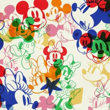 Mickey és Minnie egér színes tapéta, 400x280 cm, kék - piros - zöld - FACES kép