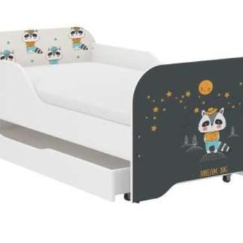 MIKI gyerekágy 140×70cm matraccal és ágyneműtartóval – borz kép