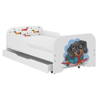MIKI gyerekágy 140×70cm matraccal és ágyneműtartóval – Tappancs – sárga kép
