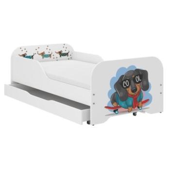 MIKI gyerekágy 140×70cm matraccal és ágyneműtartóval – Tappancs – zöld kép