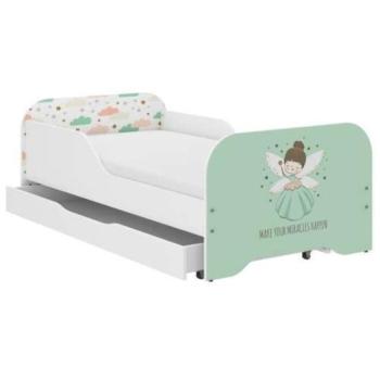 MIKI gyerekágy 140×70cm matraccal és ágyneműtartóval – tündér kép