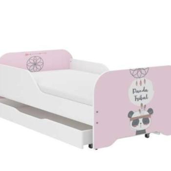 MIKI gyerekágy 160×80cm matraccal és ágyneműtartóval – boho panda kép