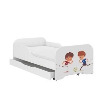 MIKI gyerekágy 160×80cm matraccal és ágyneműtartóval – focis álom kép