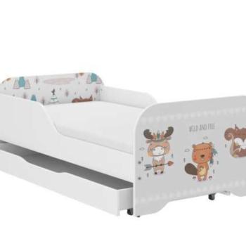 MIKI gyerekágy 160×80cm matraccal és ágyneműtartóval – indián falu kép