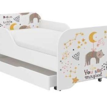 MIKI gyerekágy 160×80cm matraccal és ágyneműtartóval – macsek kép