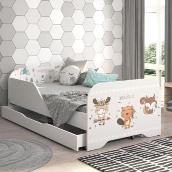 MIKI Gyerekágy 160 x 80 cm Erdei állatok kép
