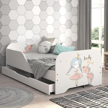 MIKI Gyerekágy 160 x 80 cm Hercegnő és unikornis kép