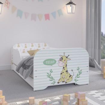 MIKI Gyerekágy ágyneműtartóval 160 x 80 cm - Bájos zsiráf kép