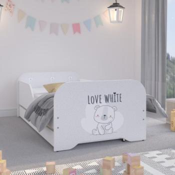 MIKI Gyerekágy ágyneműtartóval 160 x 80 cm - Imádnivaló maci kép