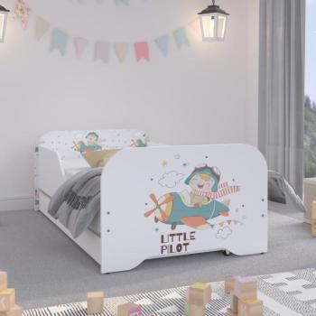 MIKI Gyerekágy ágyneműtartóval 160 x 80 cm - Kis pilóta kép