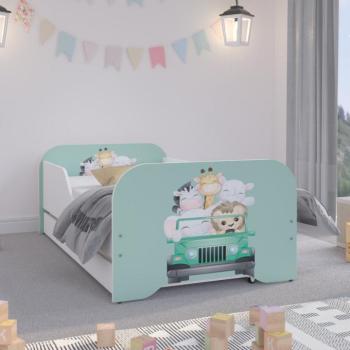 MIKI Gyerekágy ágyneműtartóval 160 x 80 cm - Szafari kép