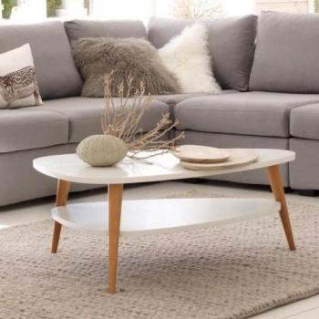 Minimalista dohányzóasztal fehér színben kép