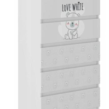 Minőségi gyerek komód 121 x 40 x 70 cm - Cuki maci kép