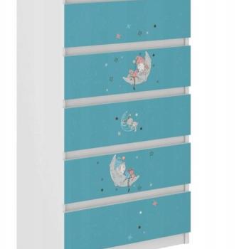 Minőségi gyerek komód 121 x 40 x 70 cm - Éjszakai égbolt kép