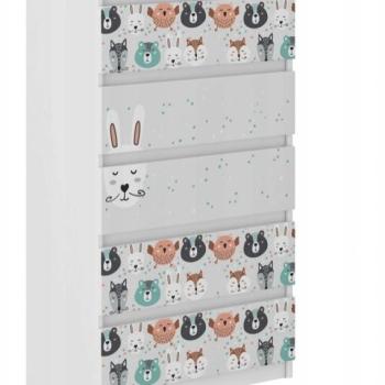 Minőségi gyerek komód 121 x 40 x 70 cm - Erdei állatok kép