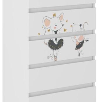 Minőségi gyerekkomód egér mintával 121x40x70 cm kép