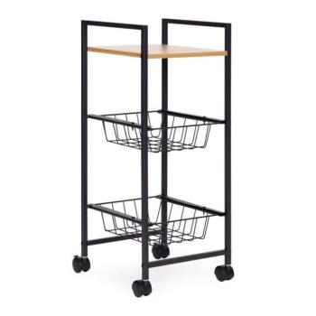 Mobil polc 2 kosárral és gurulós polccal kép