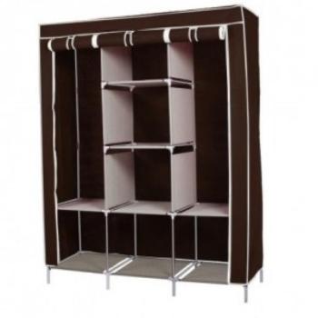 Mobil tárolószekrény 130x45x170 cm-es méretben, barna kép