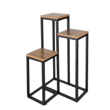 Modern 3 emeletes fém loft virágtartó állvány kép