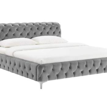 MODERN BAROCK szürke bársony ágy 160x200 cm kép