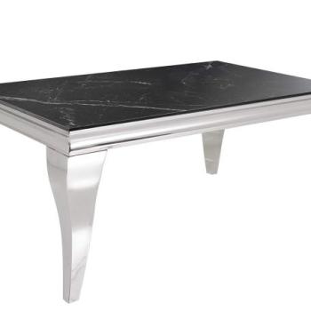 MODERN BAROKK króm kő dohányzóasztal 100cm kép