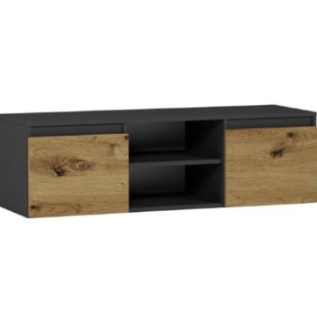 Modern, fogantyú nélküli TV-állvány MODERN 120 cm - többféle színben antracit mix artisan kép