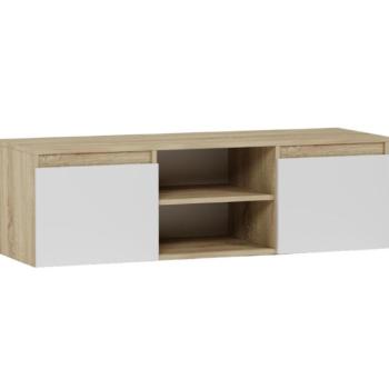 Modern, fogantyú nélküli TV-állvány MODERN 120 cm - többféle színben sonoma mix fehér kép