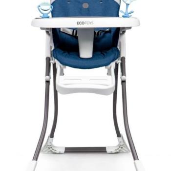 Modern gyermek etetőszék - kék kép