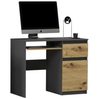 Modern íróasztal, irodai íróasztal MODERN N-33 - különböző színváltozatokban antracit mix artisan kép