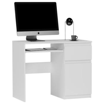 Modern íróasztal, irodai íróasztal MODERN N-33 - különböző színváltozatokban fehér kép