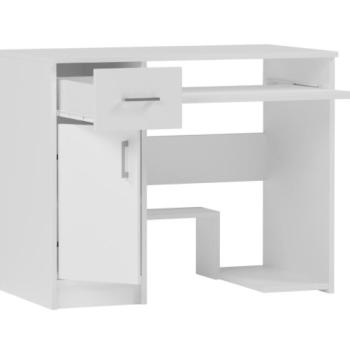 Modern íróasztal, számítógépes íróasztal MODERN N-10 - különböző színváltozatokban fehér kép