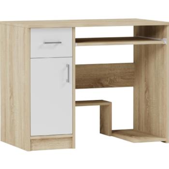 Modern íróasztal, számítógépes íróasztal MODERN N-10 - különböző színváltozatokban sonoma mix fehér kép