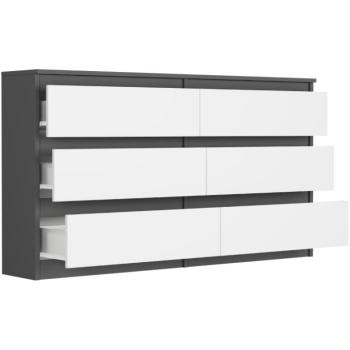 Modern komód R-140 - különböző színváltozatokban antracit mix fehér kép