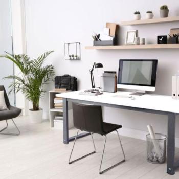 Modern számítógép és íróasztal 120 x 60 x 74 cm fehér kép