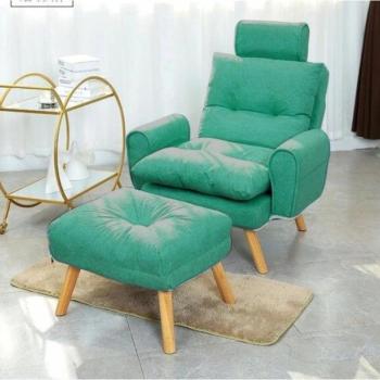 Modern zöld fotelszék lábtámasszal kép