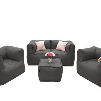 MODULTEX textil moduláris készlet 4 személyes (szürke-barna) kép