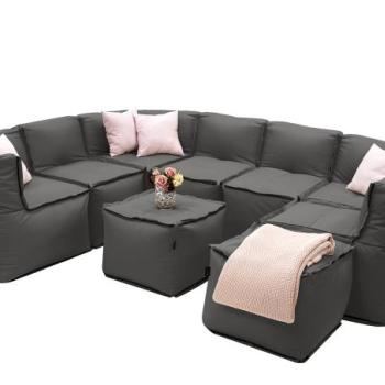 MODULTEX textil moduláris készlet 7-8 személyes (szürke-barna) kép