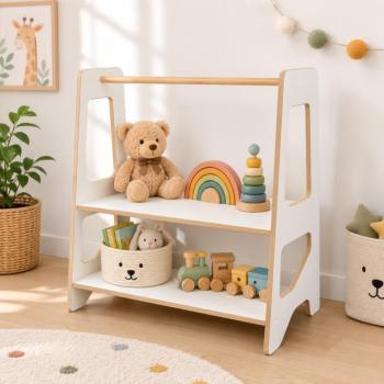 Montessori gyermekpolcrendszer, polc ruhák és játékok tárolására KARIN kép
