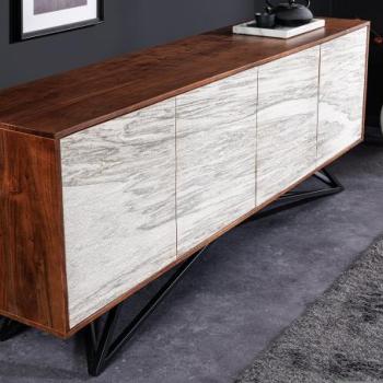 MOUNTAIN SOUL barna-fehér akácfa komód 175cm kép