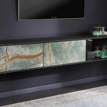 MOUNTAIN SOUL márványhatású akácfa tv szekrény 160cm kép