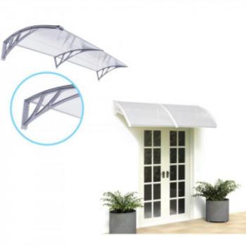 Műanyag előtető 240x90 fehér kép