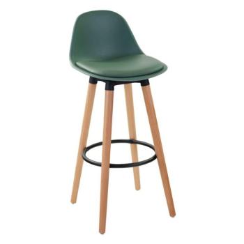 Műanyag párnázott bárszék, 71 cm, khaki - LICHEN kép