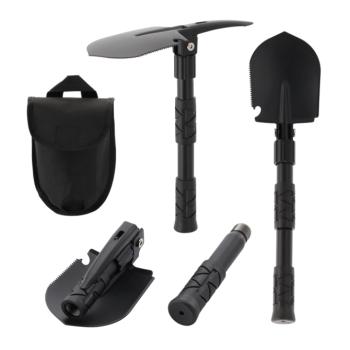 Multifunkciós összecsukható lapát, 5 az 1-ben, fekete, TURAN TYP 2 kép